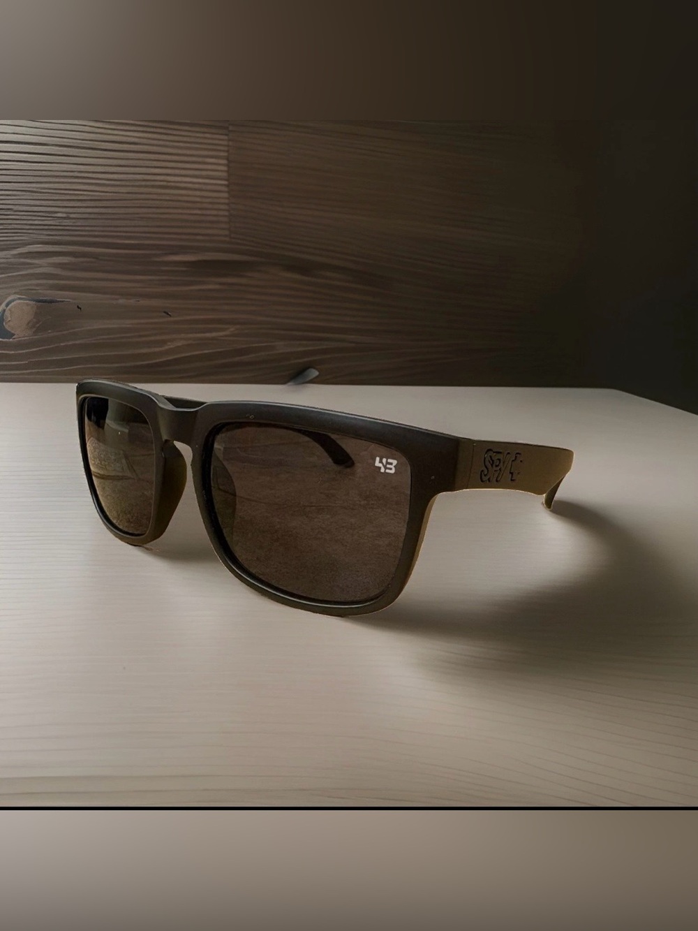 New SPY+ Optic Helm Sunglasses Black with Black Lenses - Picture 4 of 4